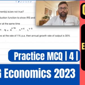 Returns to Scale & Growth Accounting | CUET PG Economics 2023 | CUET MA Economics | PGPQ44  | Q4 |